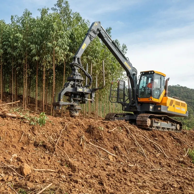 Desafios Técnicos do Plantio de Eucalipto em Terrenos com Inclinação de até 45 Graus