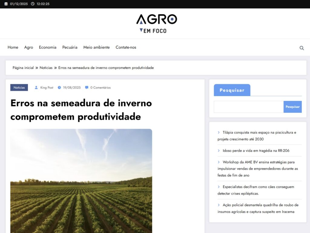 Erros na semeadura de inverno: como evitar perdas de produtividade com soluções Multibelt 1 erros na semeadura de inverno