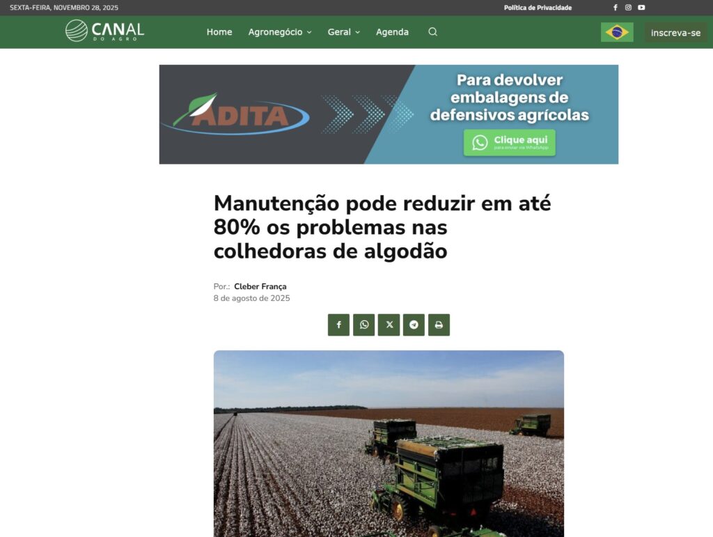 manutencao em colhedoras de algodao manutenção em colhedoras de algodão